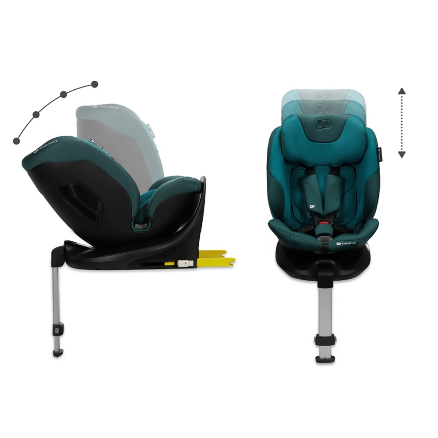 KINDERKRAFT SELECT - Autokindersitz mit drehbarer ISOFIX-Basis (40-150 cm) Harbor Blue