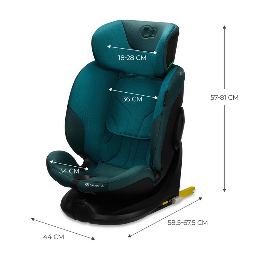 KINDERKRAFT SELECT - Autokindersitz mit drehbarer ISOFIX-Basis (40-150 cm) Harbor Blue