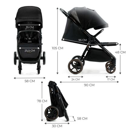 KINDERKRAFT SELECT - Kinderwagen MITZY Ink schwarz