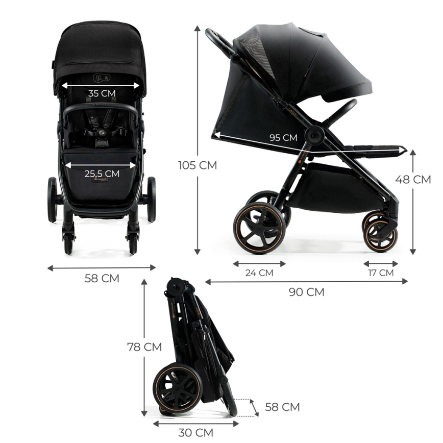 KINDERKRAFT SELECT - Kinderwagen MITZY Ink schwarz