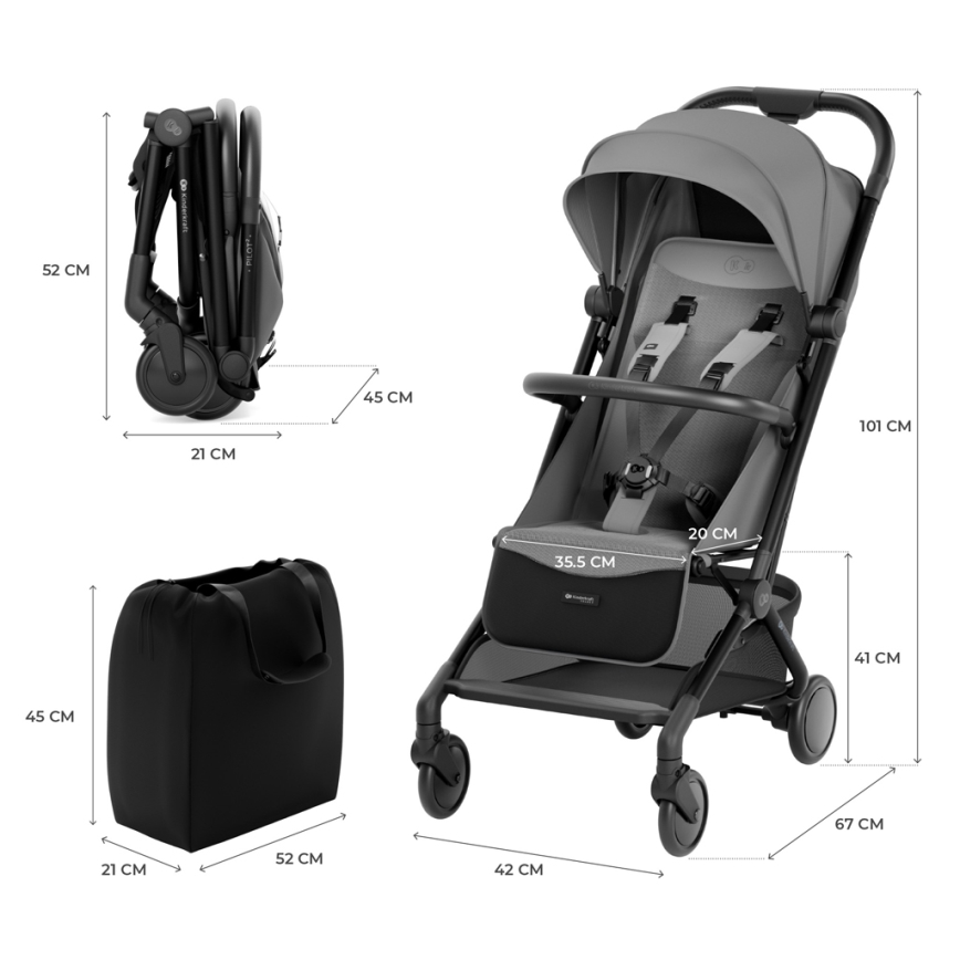 KINDERKRAFT SELECT - Kinderwagen PILOT 2 grau