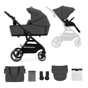 KINDERKRAFT SELECT - Kombi-Kinderwagen 2in1 YOXI Moonlight grau