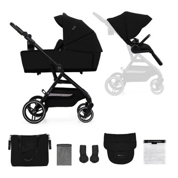 KINDERKRAFT SELECT - Kombi-Kinderwagen 2in1 YOXI Pure schwarz