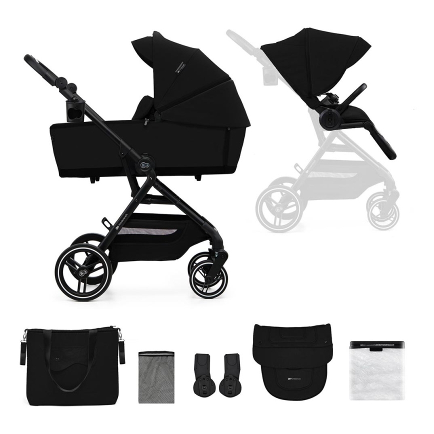 KINDERKRAFT SELECT - Kombi-Kinderwagen 2in1 YOXI Pure schwarz
