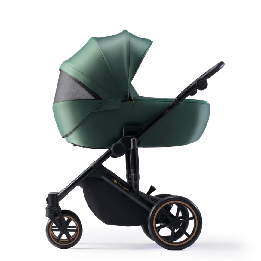 KINDERKRAFT SELECT - Kombi-Kinderwagen 3in1 PRIME 2 Premium Dark grün + Kindersitz