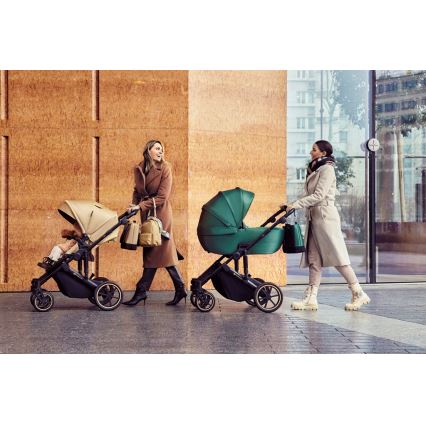 KINDERKRAFT SELECT - Kombi-Kinderwagen 3in1 PRIME 2 Premium Sandrose beige + Auto-Kindersitz
