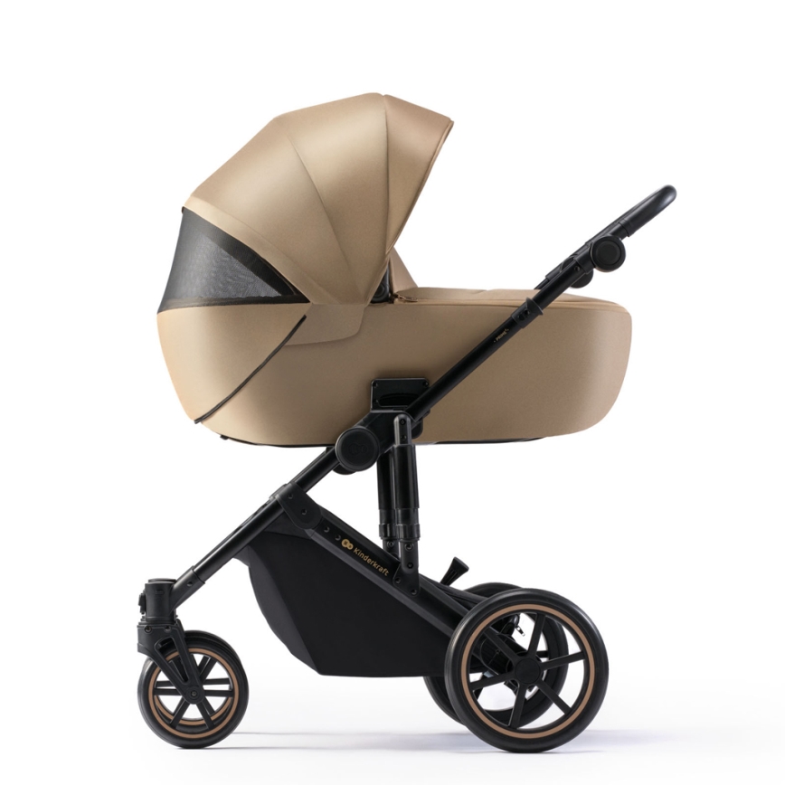 KINDERKRAFT SELECT - Kombi-Kinderwagen 3in1 PRIME 2 Premium Sandrose beige + Auto-Kindersitz