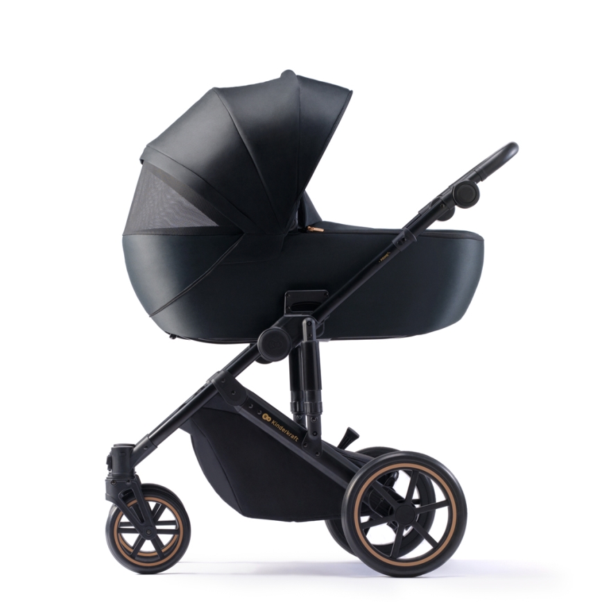 KINDERKRAFT SELECT - Kombi-Kinderwagen 3in1 PRIME 2 Premium Venezian schwarz + Kindersitz