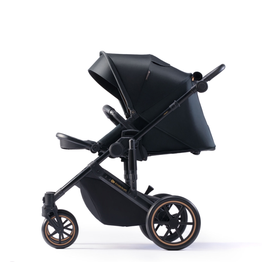KINDERKRAFT SELECT - Kombi-Kinderwagen 3in1 PRIME 2 Premium Venezian schwarz + Kindersitz