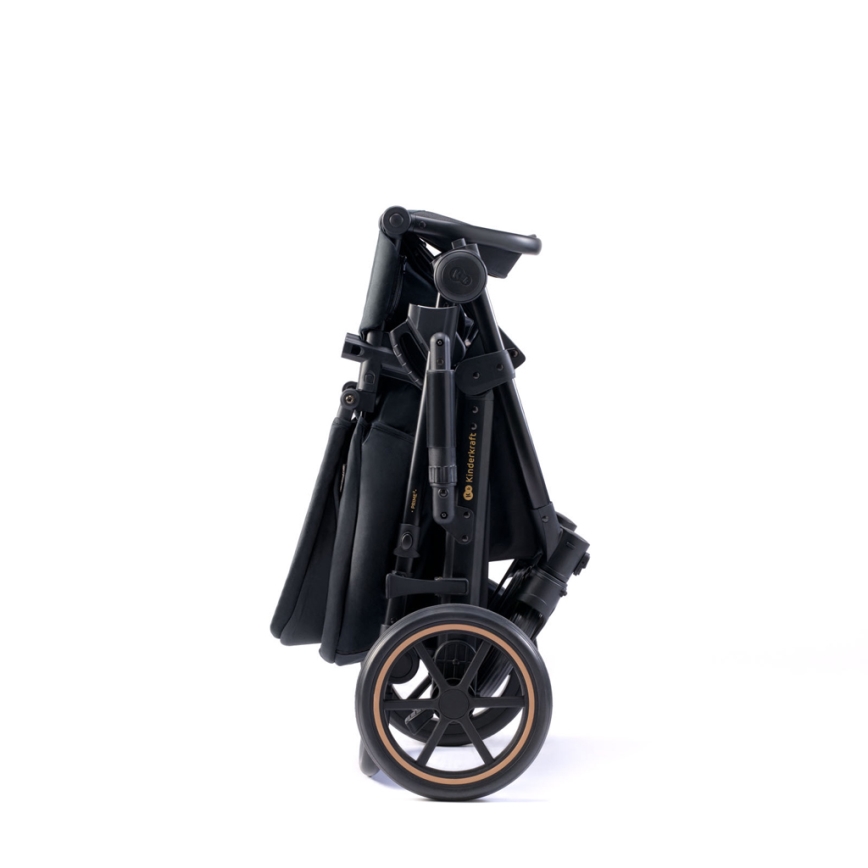 KINDERKRAFT SELECT - Kombi-Kinderwagen 3in1 PRIME 2 Premium Venezian schwarz + Kindersitz