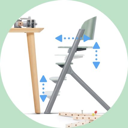 KINDERKRAFT SELECT - Kinderhochstuhl 3in1 LIVY Premium Aster Pink