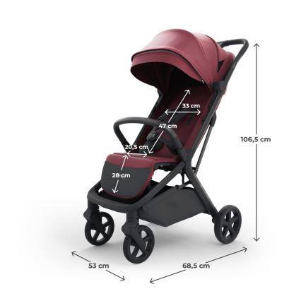 KINDERKRAFT SELECT - Sport-Kinderwagen NUBI 3 Dark Ruby