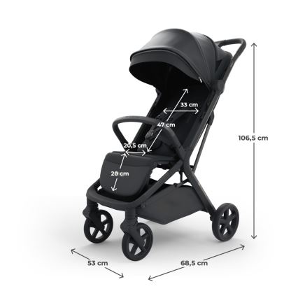 KINDERKRAFT SELECT - Sport-Kinderwagen NUBI 3 Midnight Black