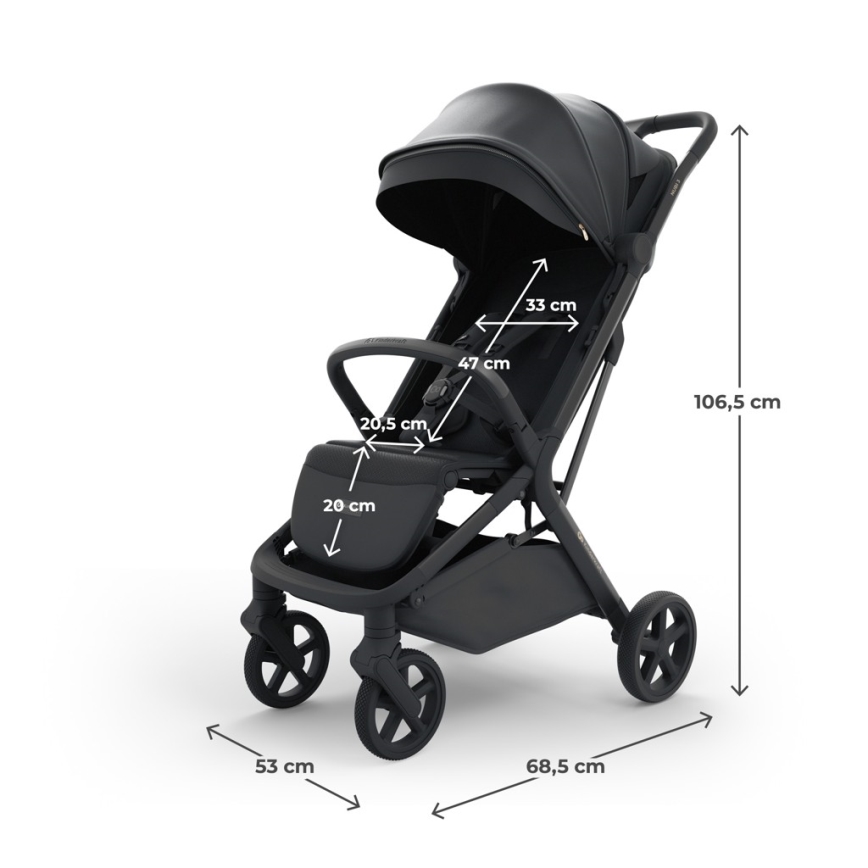 KINDERKRAFT SELECT - Sport-Kinderwagen NUBI 3 Midnight Black