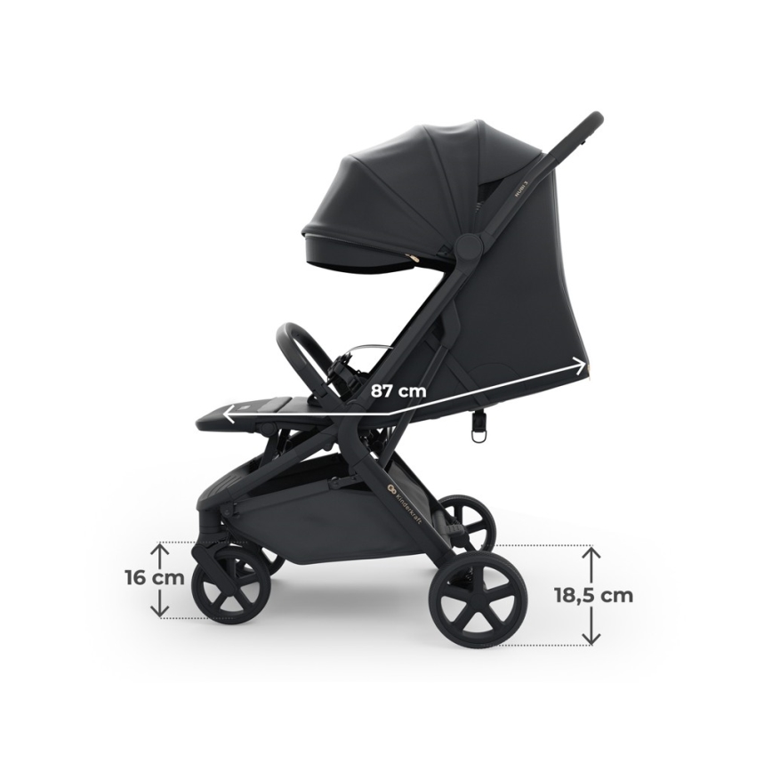 KINDERKRAFT SELECT - Sport-Kinderwagen NUBI 3 Midnight Black