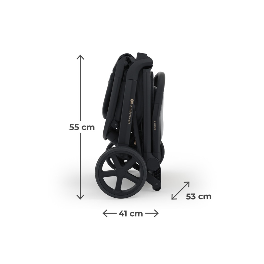 KINDERKRAFT SELECT - Sport-Kinderwagen NUBI 3 Midnight Black