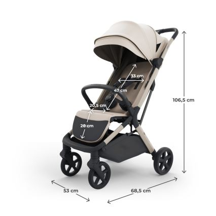 KINDERKRAFT SELECT - Sportwagen NUBI 3 Sandbeige