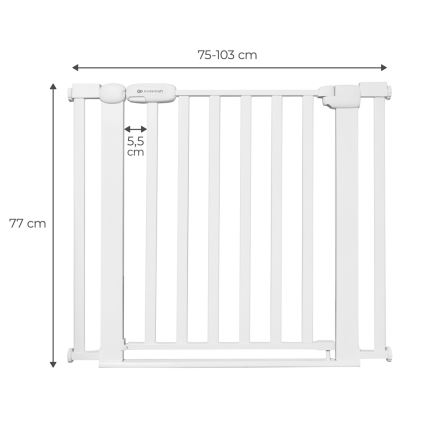 KINDERKRAFT - Sicherheitsbarriere LOCK&GO 75-103 cm weiß
