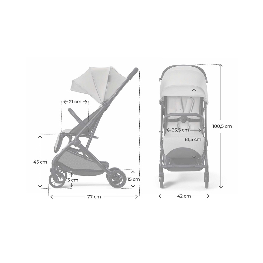KINDERKRAFT - Sport-Kinderwagen INDY 3 Urban Grey