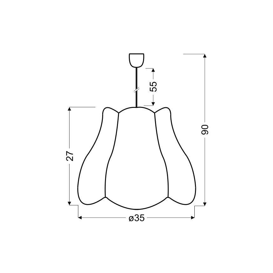 Kinderkronleuchter an einer Litze ZUZA 1xE27/60W/230V blau
