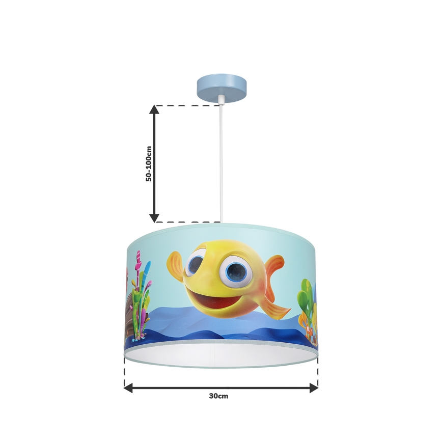 Kinderkronleuchter an Schnur FISH 1xE27/60W/230V