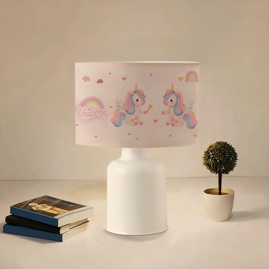 Kinderlampe CANDY 1xE27/40W/230V rosa/weiß