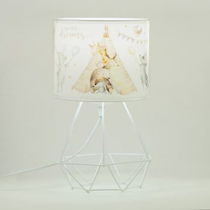 Kinderschreibtischlampe KIDS ROOM 1xE27/60W/230V Ø 18 cm, mit Tiermotiven