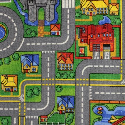 Kinderteppich PLAYTOWN 200x280 cm mehrfarbig/Stadt