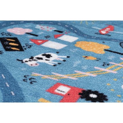 Kinderteppich STELLA STREETS 100 x 150 cm, blau/städtisches Motiv