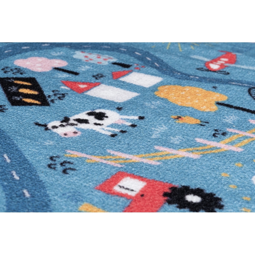 Kinderteppich STELLA STREETS 100 x 150 cm, blau/städtisches Motiv