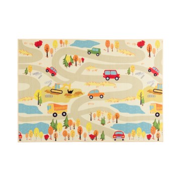 Kinderteppich STELLA STREETS 100x150 cm beige/Stadt