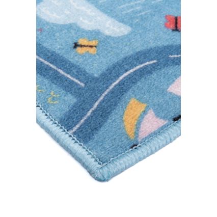 Kinderteppich STELLA STREETS 120x170 cm, blau/Stadtmotiv