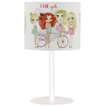 Kindertischlampe GIRLS VIBES 1xE27/60W/230V Ø 18 cm für Mädchen