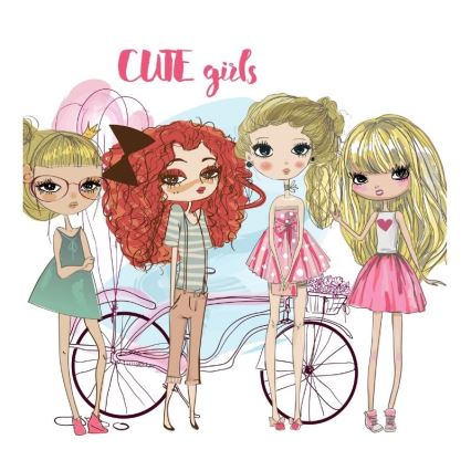 Kindertischlampe GIRLS VIBES 1xE27/60W/230V Ø 18 cm für Mädchen