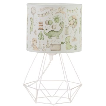 Kindertischlampe KIDS ROOM 1xE27/60W/230V Ø 18 cm Dinosaurier