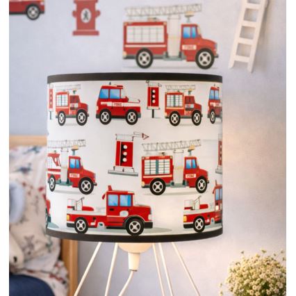 Kindertischlampe KIDS ROOM 1xE27/60W/230V Ø 18 cm mit Feuerwehrmotiv
