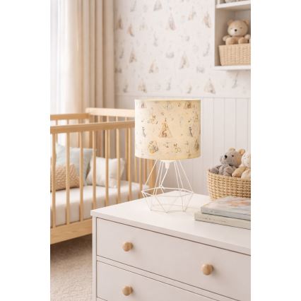 Kindertischlampe KIDS ROOM 1xE27/60W/230V, Ø 18 cm, mit niedlichen Tiermotiven