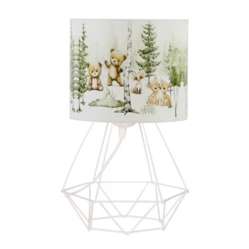 Kindertischlampe KIDS ROOM 1xE27/60W/230V Ø 18 cm, mit niedlichen Tiermotiven