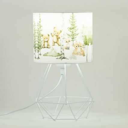Kindertischlampe KIDS ROOM 1xE27/60W/230V Ø 18 cm, mit niedlichen Tiermotiven