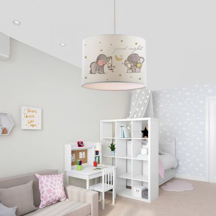 Kinderzimmer-Deckenleuchte CANDY 1xE27/40W/230V weiß/beige