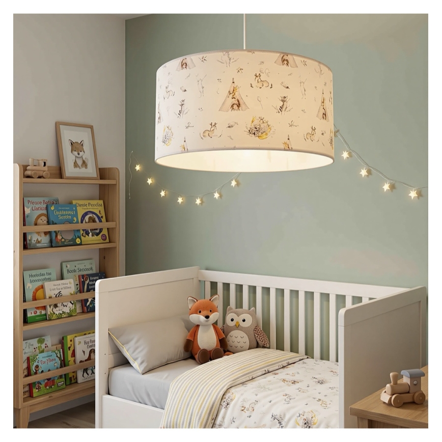 Kinderzimmer-Deckenleuchte KIDS ROOM 1xE27/60W/230V Ø 40 cm mit Tiermotiven
