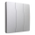 Kinetischer kabelloser Schalter 3-polig, IP67, Silber