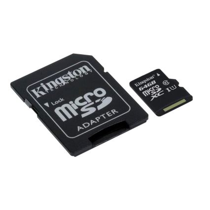 Kingston - MicroSDXC 64GB Canvas Select Plus U1 100MB/s + SD-Adapter