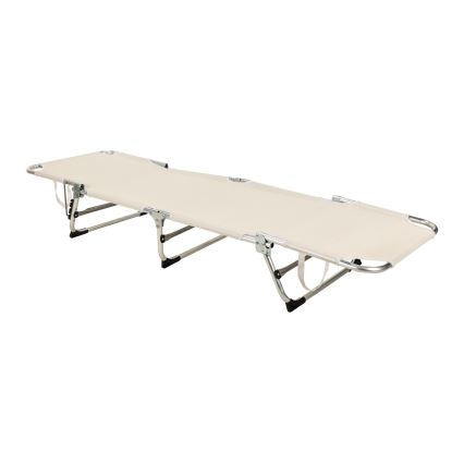 Klappbare, mehrfach verstellbare Sonnenliege SUNO 56x190 cm cremefarben