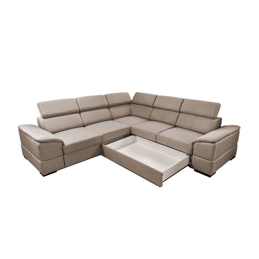 Klappbare Universal-Ecksitzgruppe mit Stauraum GRANADA beige
