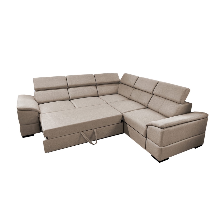 Klappbare Universal-Ecksitzgruppe mit Stauraum GRANADA beige