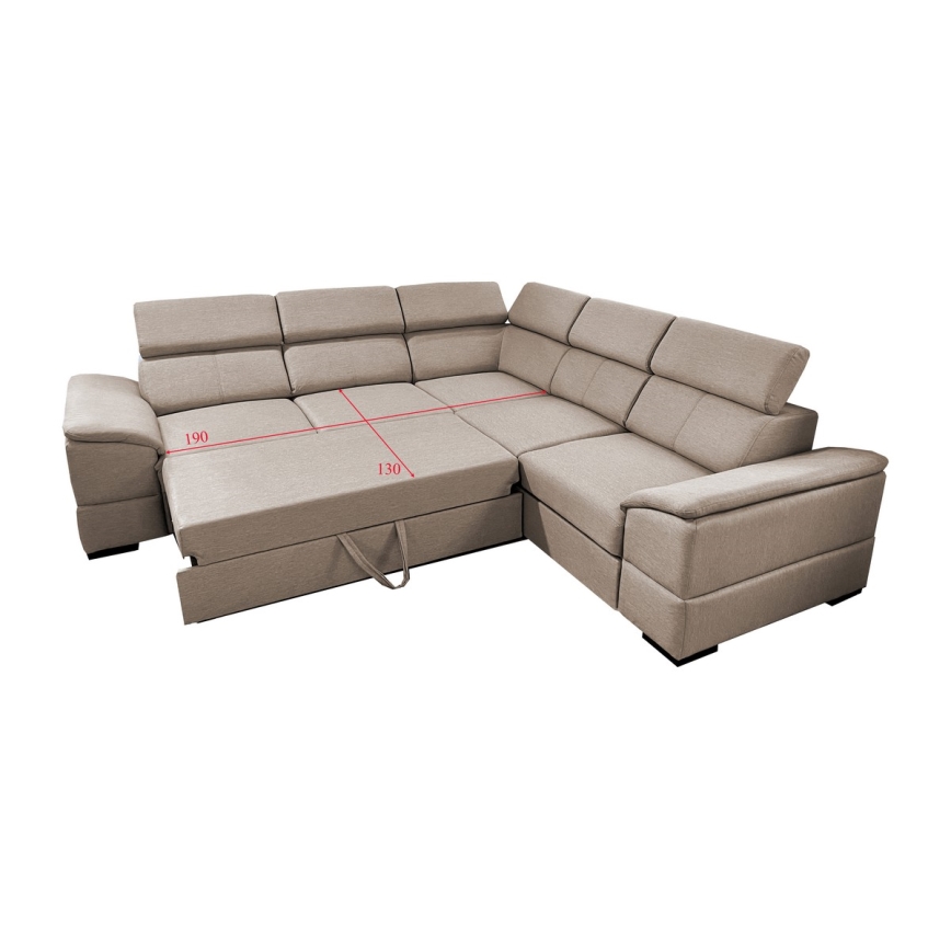 Klappbare Universal-Ecksitzgruppe mit Stauraum GRANADA beige