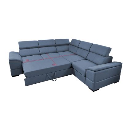 Klappbare Universal-Ecksitzgruppe mit Stauraum GRANADA blau