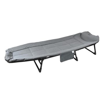 Klappbare, verstellbare Campingliege, grau