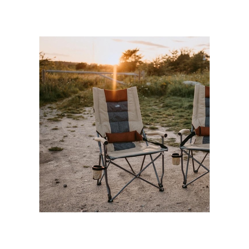 Klappbarer Campingstuhl braun